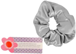 Gumka scrunchie do włosów led szara