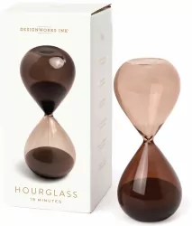 Klepsydra biurkowa, smokey quartz 15min