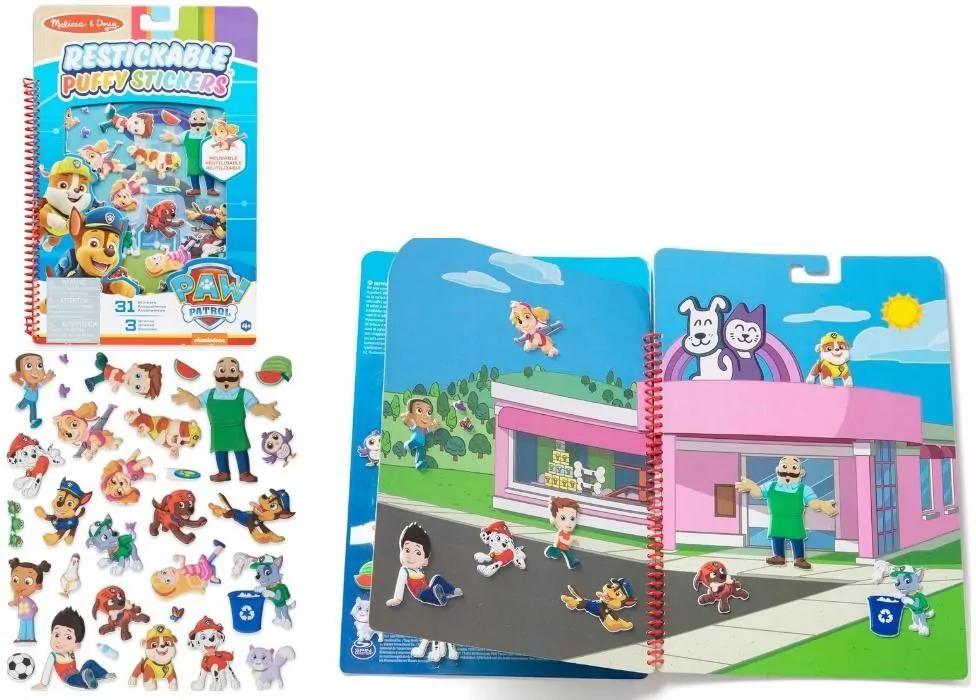 Naklejki wypukłe wielorazowe. Psi Patrol - tantis.pl