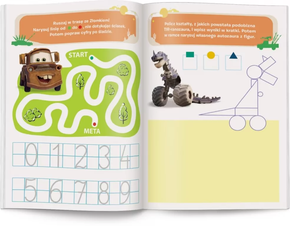 Disney Uczy. Zadania do zmazywania. Auta w trasie - tantis.pl