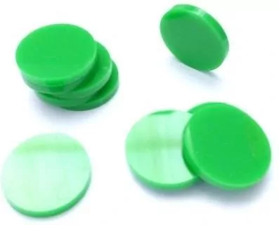 Znaczniki akryl zielone koło 22x3