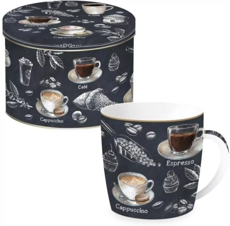 Kubek porcelanowy w ozdobnej puszce 350ml - tantis.pl