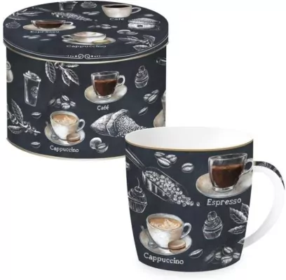 Kubek porcelanowy w ozdobnej puszce 350ml