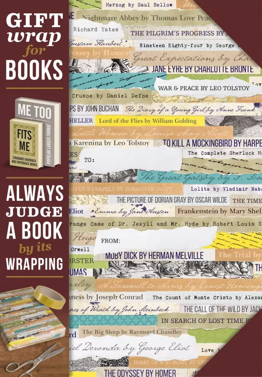 Gift wrap Papier do książki Reading list - tantis.pl