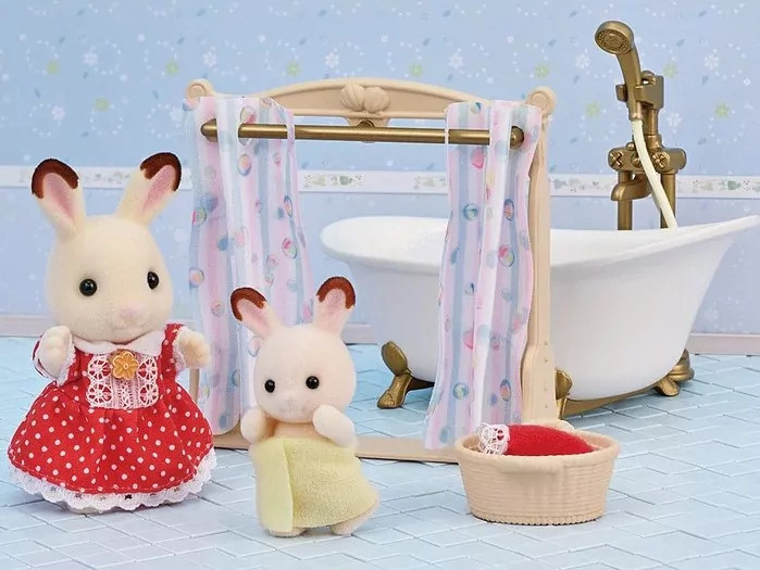 Sylvanian Families. Łazienka zestaw z wanną i prysznicem 5739 - tantis.pl