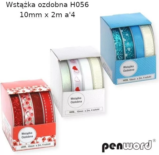 Wstążka ozdobna 10mmx2m (12kpl) - tantis.pl