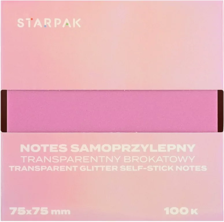 NOTES SPRZYL 75X75/100K TRANSP BROKLIL STK12/360 - tantis.pl
