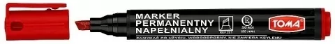 Marker permanentny napełnialny - czerwony (TO-22122) - tantis.pl