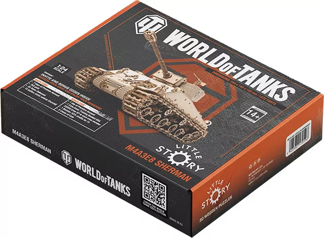 Puzzle Drewniane 3D - M4A3E8 Sherman - tantis.pl