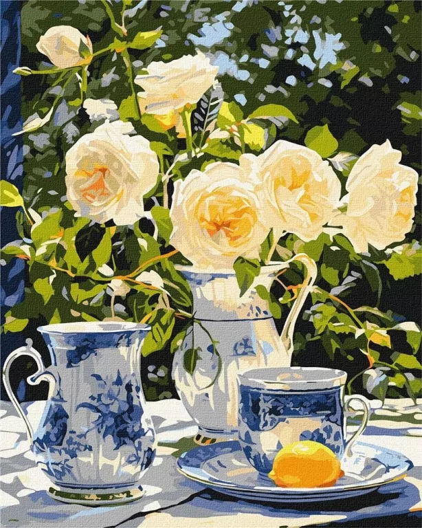 Malowanie po numerach. Eleganckie przyjęcie 40x50 - tantis.pl