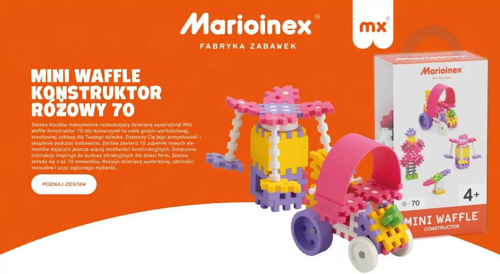 Mini Waffle Konstruktor 70. Różowy - tantis.pl