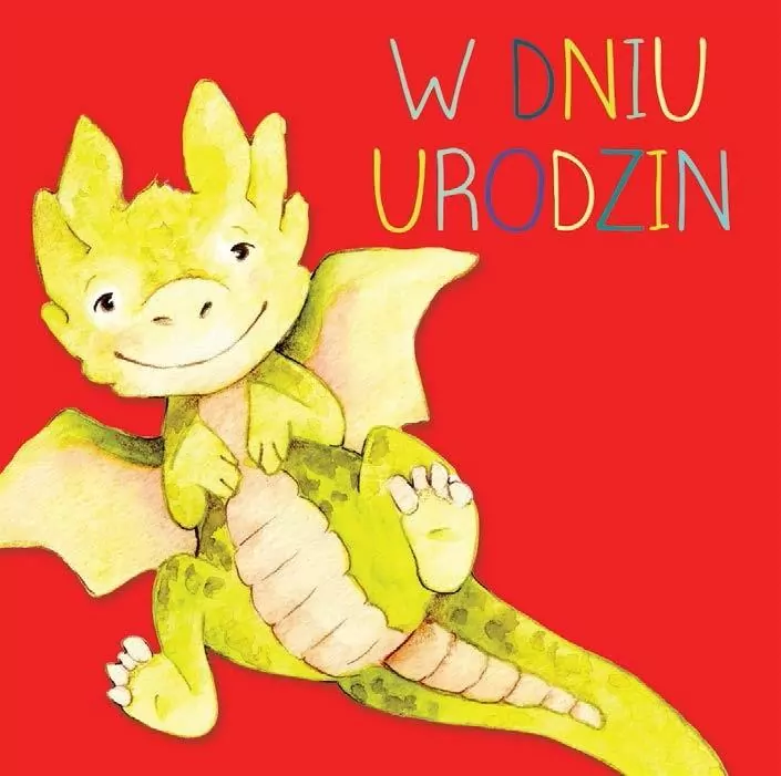 Karnet kwadrat. Urodziny. Smok - tantis.pl