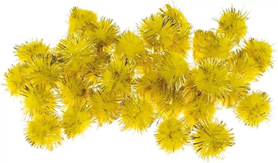 Pompony 2cm. Metaliczne złote - tantis.pl
