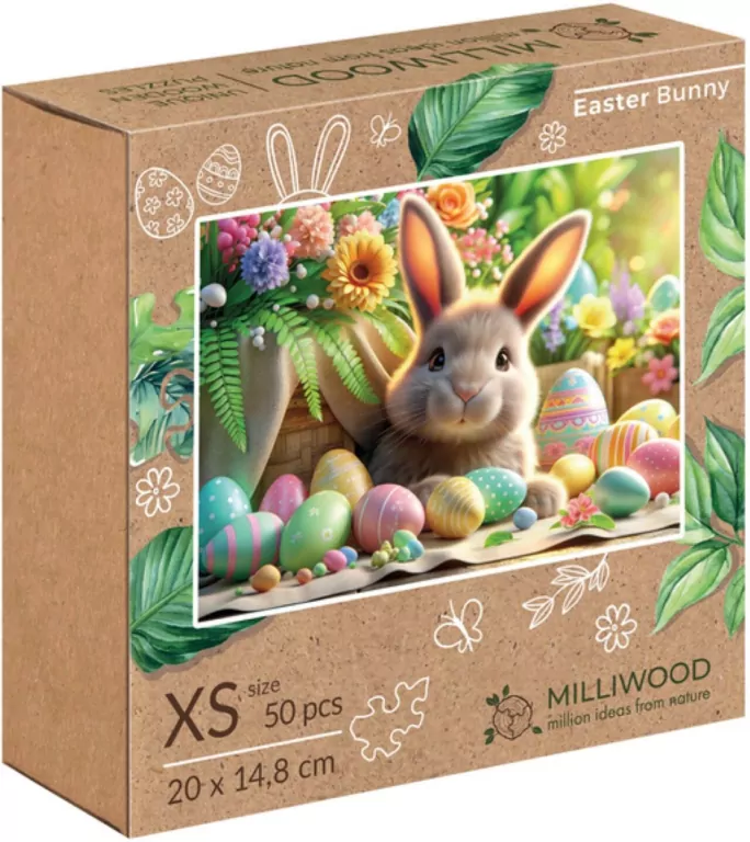Puzzle drewniane 50. Wielkanocny zajączek - tantis.pl