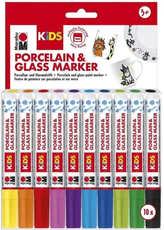 Pisaki do porcelany i szkła Kids 10 kolorów - tantis.pl