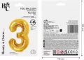 Balon foliowy B&C 3 Royal gold 85cm - tantis.pl