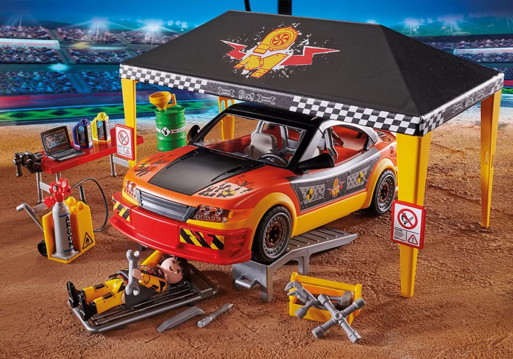 Playmobil Stunt Show. Zestaw kaskaderzy z namiotem - tantis.pl