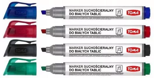 Marker do tablic białych 4 kolory TOMA - tantis.pl