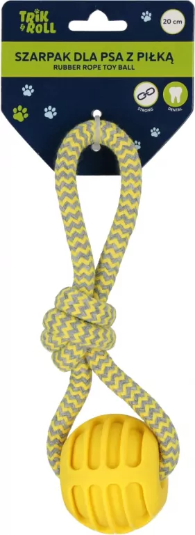 Szarpak dla Psa z piłką 20cm - tantis.pl