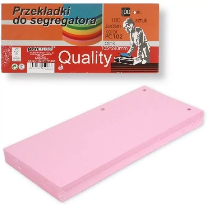 Przekładki do segregatora pink - tantis.pl