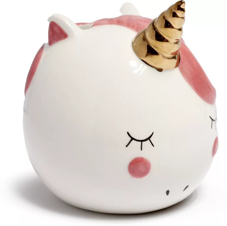 Skarbonka ceramiczna Jednorożec biały - tantis.pl