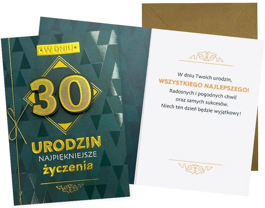 Karnet B6 Urodziny 30 męskie - tantis.pl