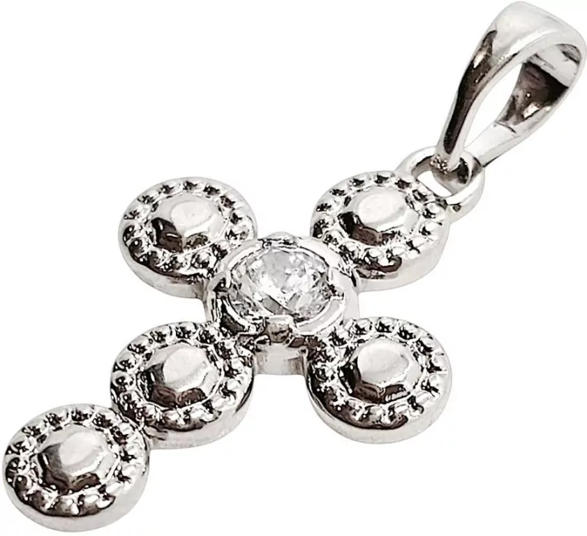 Zawieszka Krzyżyk Posrebrzany 21x19mm - tantis.pl