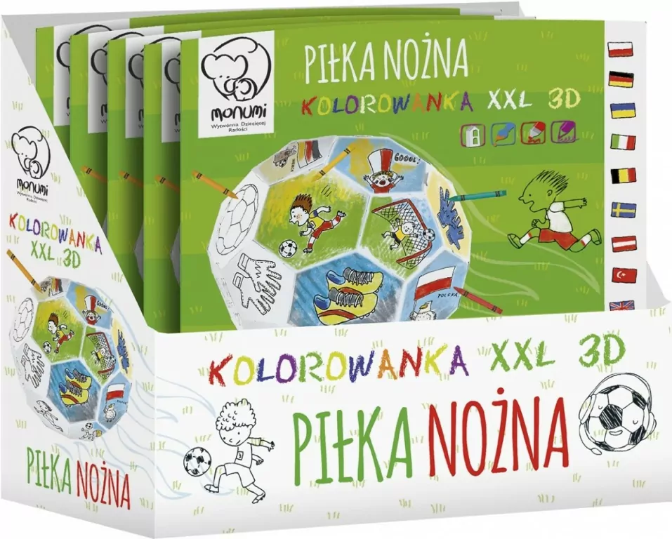 Kolorowanka XXL 3d Piłka nożna - tantis.pl