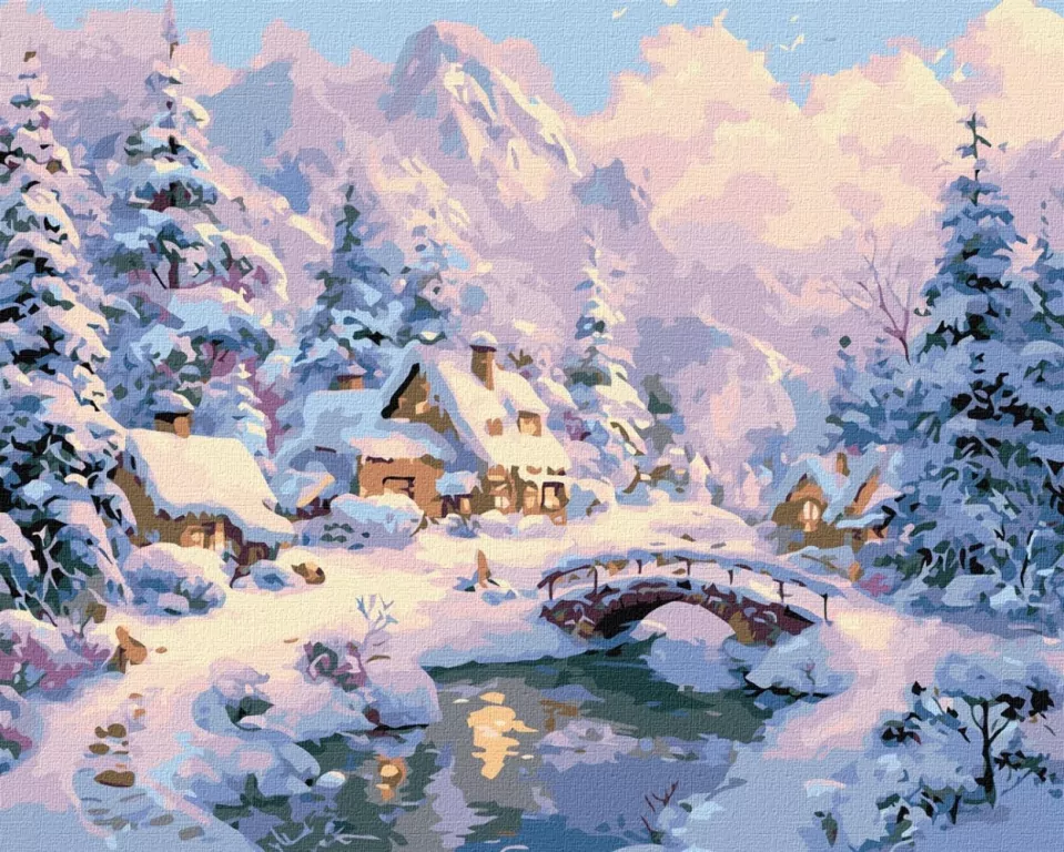 Malowanie po numerach - Zimowy spokój 40x50cm - tantis.pl