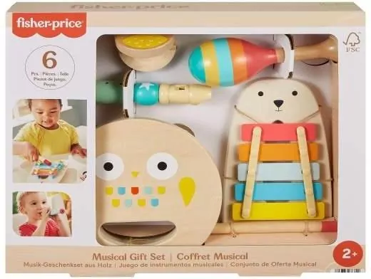 Fisher Price Drewniane instrumenty 6el - tantis.pl