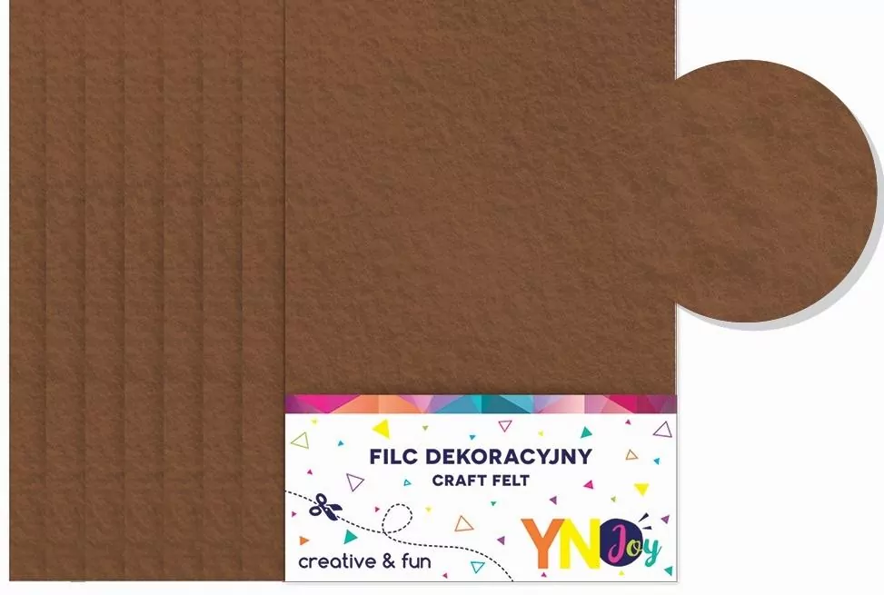 Filc dekoracyjny brązowy YNJ NOSTER - tantis.pl