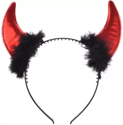 Metalizowane rogi diabła czerwone