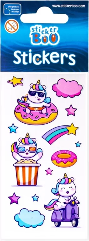 Naklejki. S-Boo Unicorn. Mix 1 szt - tantis.pl