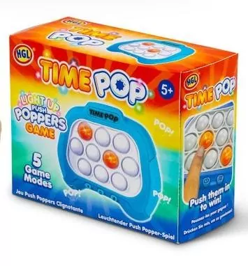 Gra Time Pop Light Up Push Popper Niebieski - tantis.pl