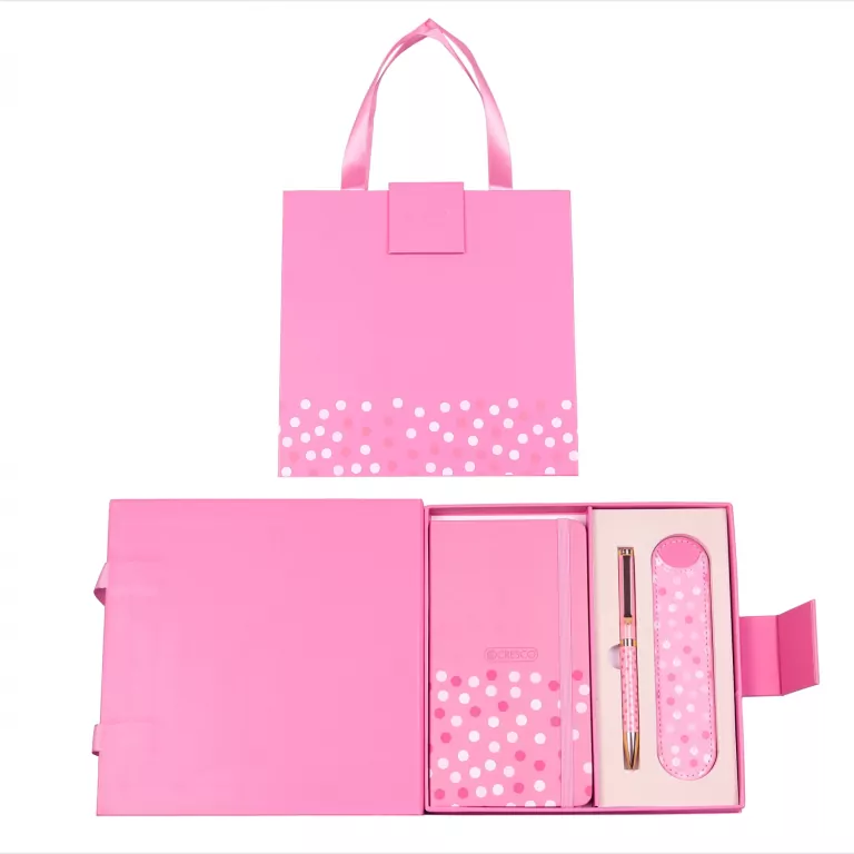 Długopis + notes Premium różowy - tantis.pl