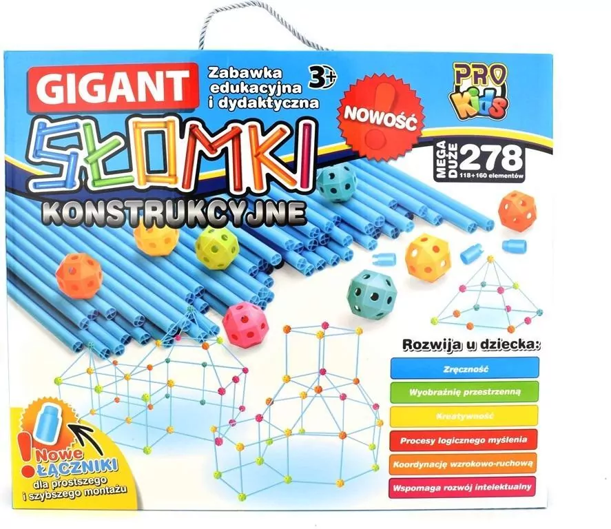 Słomki konstrukcyjne Gigant 278 elementów - tantis.pl