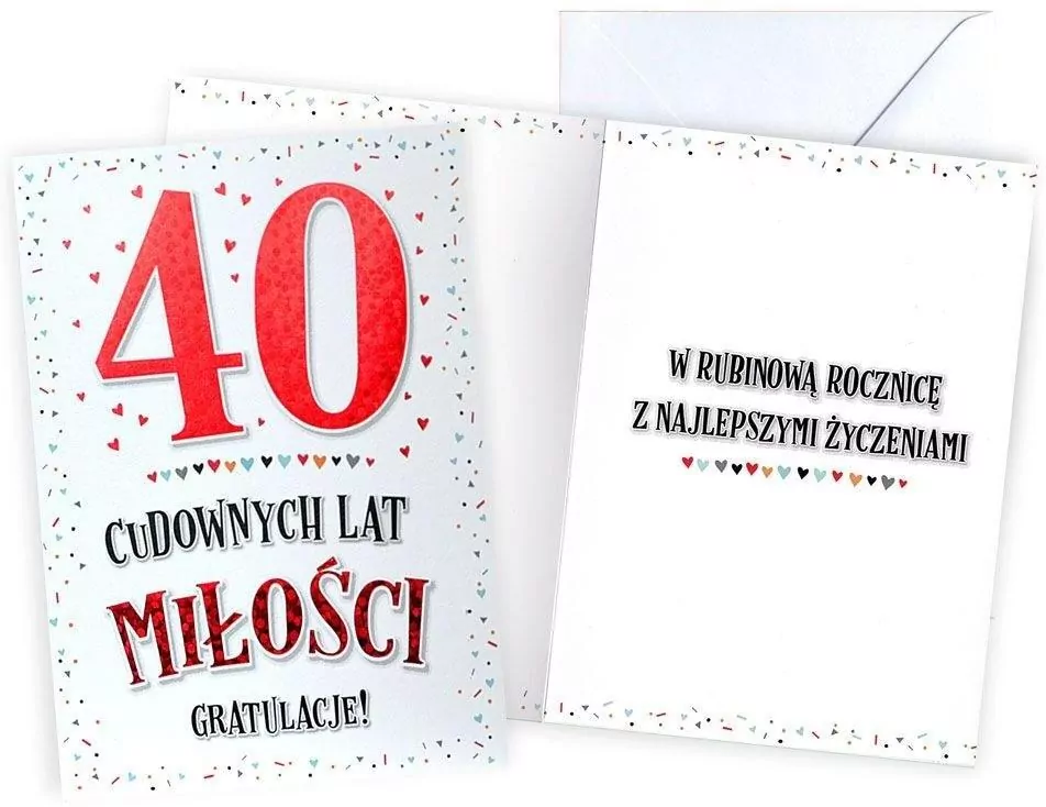 Kukartka. Karnet. Rocznica Ślubu 40 - tantis.pl