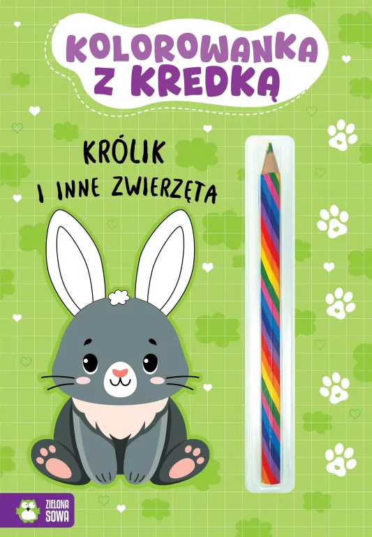 Kolorowanka z kredką. Królik i inne zwierzęta - tantis.pl