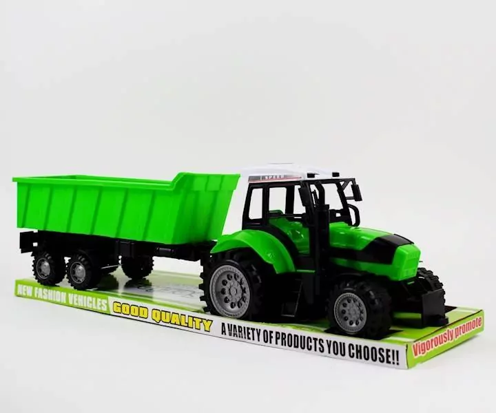 Traktor z przyczepą zielony. Zabawka. Maksik. - tantis.pl
