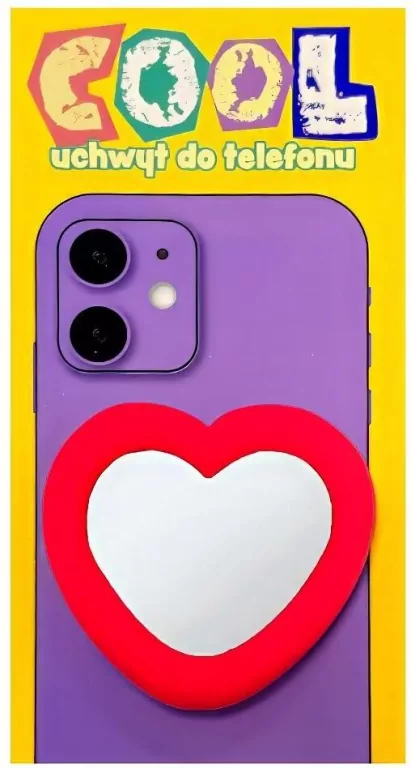Uchwyt do telefonu z lusterkiem cool. Serce - tantis.pl