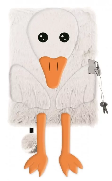Pamiętnik z kłódką 3D włochacz A5 96k My Little Friend GOOSE - tantis.pl