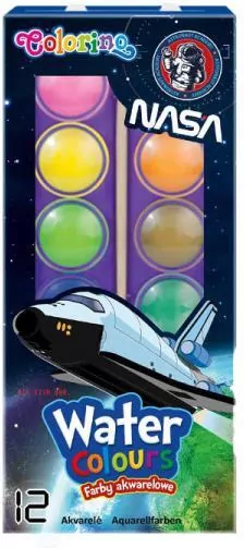 Farby akwarelowe. Colorino. NASA. 12 kolorów - tantis.pl