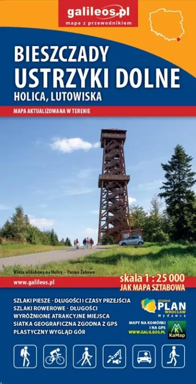 Mapa - Bieszczady. Ustrzyki Dolne, Holica... - tantis.pl