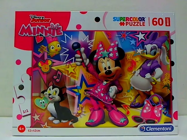 Puzzle 60 maxi. SuperColor. Myszka Minnie. Szczęśliwi pomocnicy. - tantis.pl