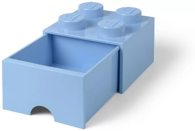 LEGO(R) pojemnik klocek z szufladą czwórka błękitny - tantis.pl