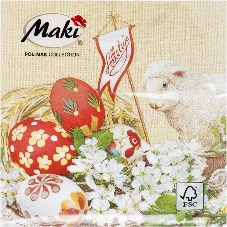 Serwetki 33x33cm Maki Wielkanoc op.  Pol-Mak - tantis.pl