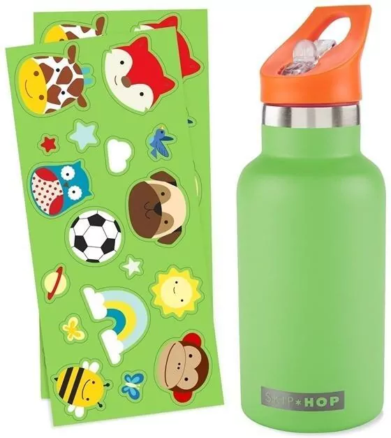 Butelka termiczna z naklejkami 380ml zielona - tantis.pl