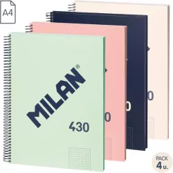 Zeszyt 1918 na spirali. A4/80K kratka. 4 sztuki