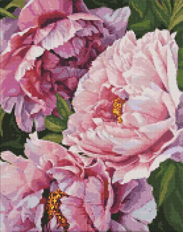 Diamentowa mozaika bez ramy - Magia kwiatów 40x50 - tantis.pl