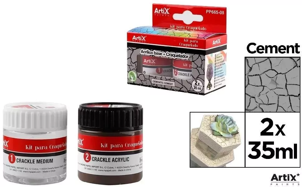 Farba akrylowa szary 35ml + środek tworzący - tantis.pl